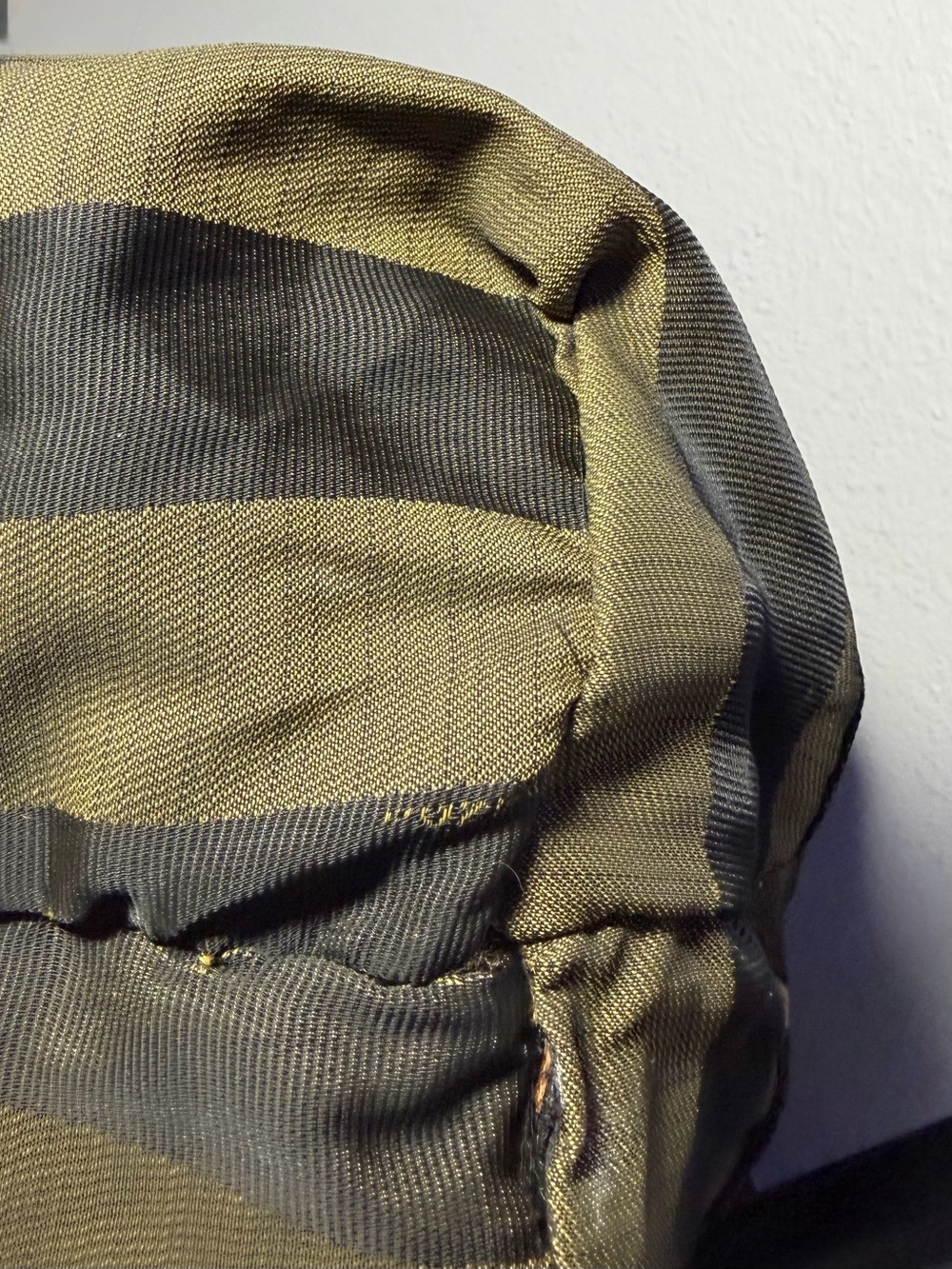 Fendi Roma Striped Canvas Tote Bag in Olive & Dark Brown with COS - Picture 9 of 16